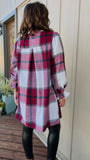 NEW 'Falling for You’ Plaid Dress/Top in Burgundy!