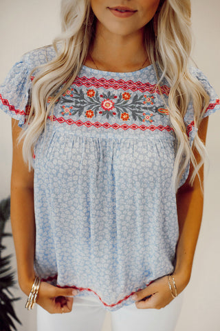 NEW Kalispell Embroidered Top!