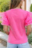 NEW 'Girls Night' Tulle Sleeve Top (Pink)!