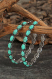 NEW The Big Sky Turquoise/Silver Hoops!