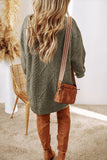 ‘Sipping Cider’ Cable Knit Tunic/Dress (Olive)!