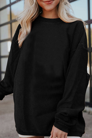 Lake Shore Ribbed Top (Black!)
