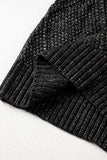 ‘Sipping Cider’ Cable Knit Tunic/Dress (Black)!