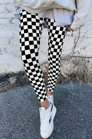 Checkered Leggings! (Black/White) (S, M, XL)