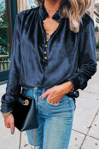 The Cascades Velvet Top (Navy)!