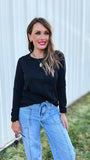 The Sleek Statement Top in Black (Long Sleeve)!