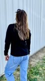 The Sleek Statement Top in Black (Long Sleeve)!
