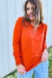 The Sleek Statement Top in Pumpkin!