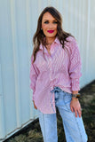 The Izzy Stripe Top in Red/White!