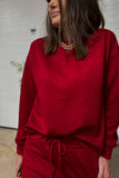 'The Beckham' Textured 2-Piece Set in Red! (Long Sleeve)