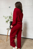 'The Beckham' Textured 2-Piece Set in Red! (Long Sleeve)