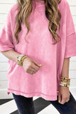 The Sadie Mineral Wash Tee in Pink!