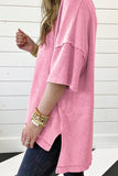 The Sadie Mineral Wash Tee in Pink!