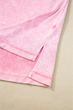 The Sadie Mineral Wash Tee in Pink!