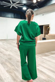 ‘The Beckham’ Textured 2-Piece Set in Green!