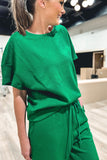 ‘The Beckham’ Textured 2-Piece Set in Green!
