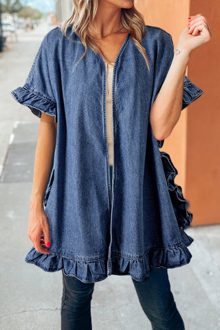 The Sonoma Chambray Denim Cardigan!