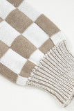 The Harvest Check Cardigan in Beige + White!