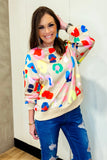 The Malibu Colorful Leopard Sweatshirt!