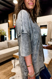 Mineral Wash Relaxed Top in Charcoal!