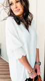 Oversized Shift Top (Crisp White)!