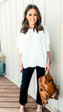 Oversized Shift Top (Crisp White)!