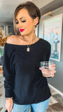 ‘The Kira’ Lace-Back Top (Black)!