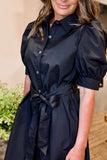 50% Off!!! The Boardwalk Button-Up Dress (Black)! (XL, 2XL)
