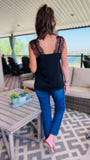 50% Off!!! Runway-Ready Black Lace Top! (2X)