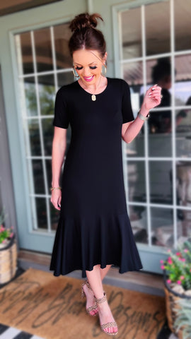 50% Off: All Occasions Midi Dress in Black! (Only $16.98)