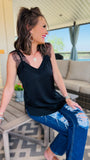50% Off!!! Runway-Ready Black Lace Top! (2X)
