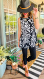 50% Off!!! Classic Damask Sleeveless Top! (3X)
