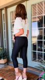 Sadie Capri Jeggings in Black Denim!