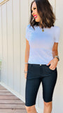 The Sadie Bermuda Shorts in Black Denim (In Stock!)