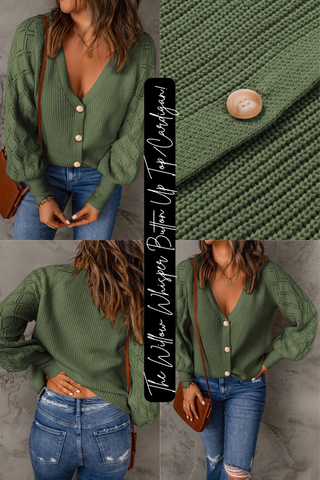 The Willow Whisper Button Up Top/Cardigan!