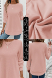 The Aspen Glow Waffle Top in Blush!