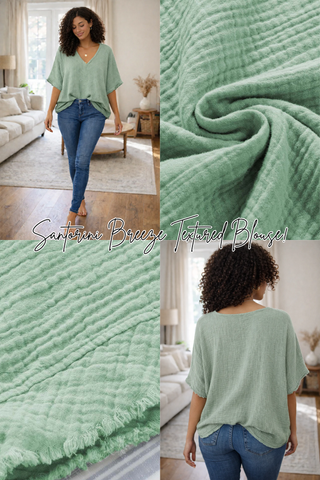 Santorini Breeze Textured Blouse!