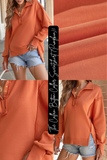 The Callan Button-Collar Sweatshirt (Pumpkin)!