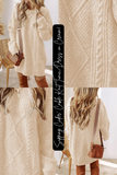 ‘Sipping Cider’ Cable Knit Tunic/Dress in Cream!