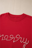 The Merry Pearl Sweater in Red!
