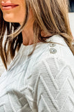 NEW Crisp White Sweater with Rhinestone Details!
