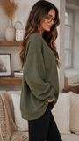 The Olive Hour Textured Pullover! (In stock!)