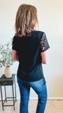 Stretchy Black Lace Top!