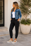 The Austin Cargo Joggers in Black!