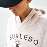 Youth Athletic Hoodie - Whitetail Deer - Heather Oatmeal