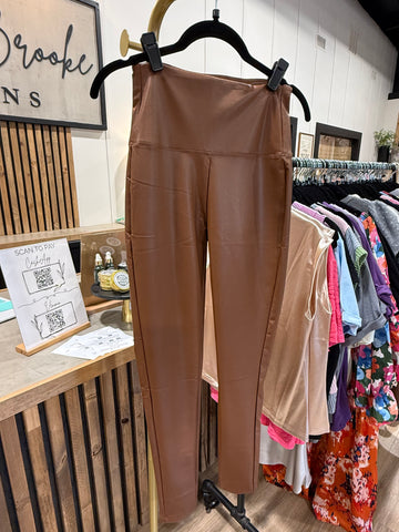 The Perfect Faux Leather Leggings in Caramel! (In stock!)