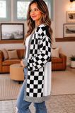 The Harvest Check Cardigan in Black & White! (In stock!)
