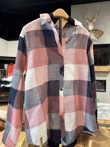 The Blushing Plaid Button-Up! (In stock!)