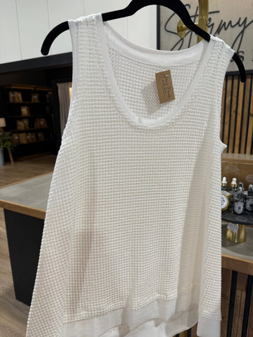 The White Waffle Knit Tank! (In stock!)