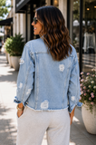 The Harper Distressed Denim Jacket!